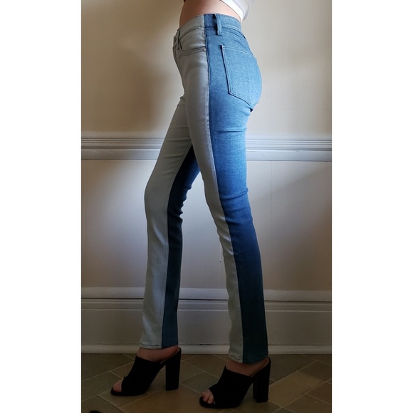Rag & Bone High Waist Skinny Jeans in Double Blues - Picture 3 of 8